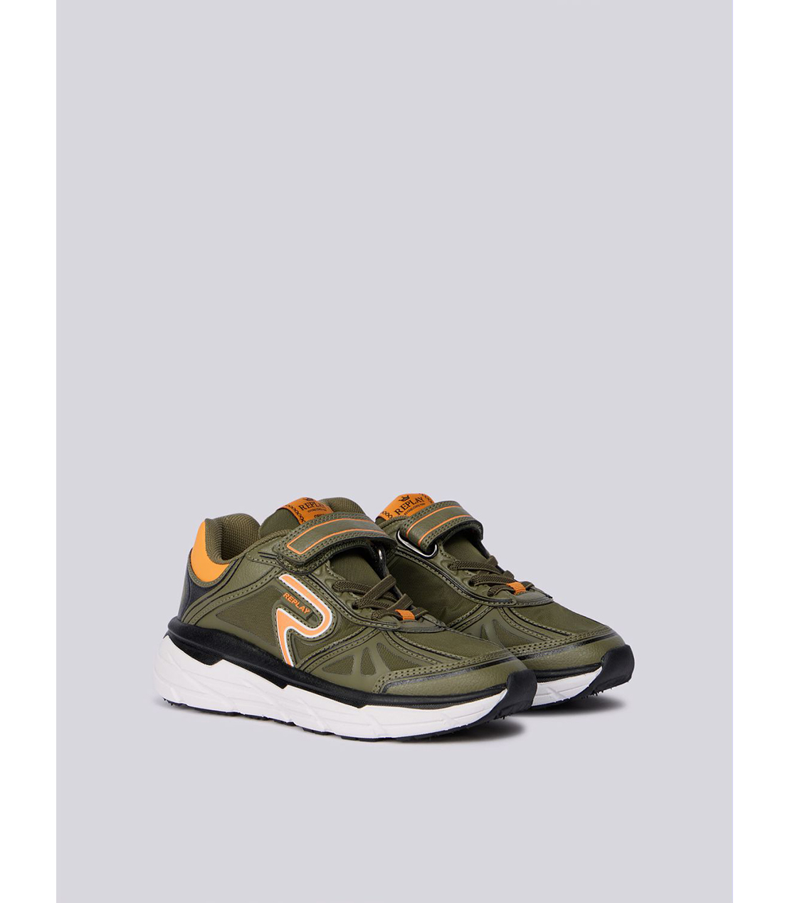 ボーイズ スニーカー 詳細画像 アーミーグリーン/オレンジ 3